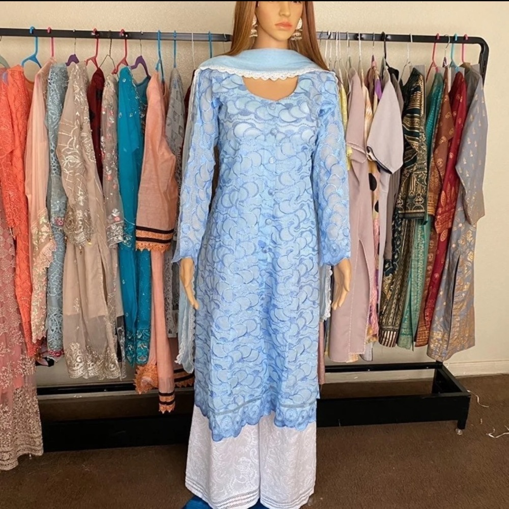3pc chikankari suit sale pakistani indian dresses